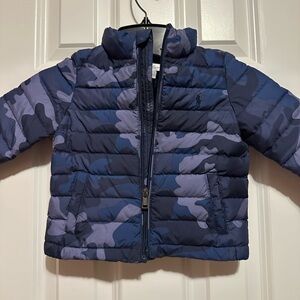 Ralph Lauren Blue Camo Kids Puffer Jacket